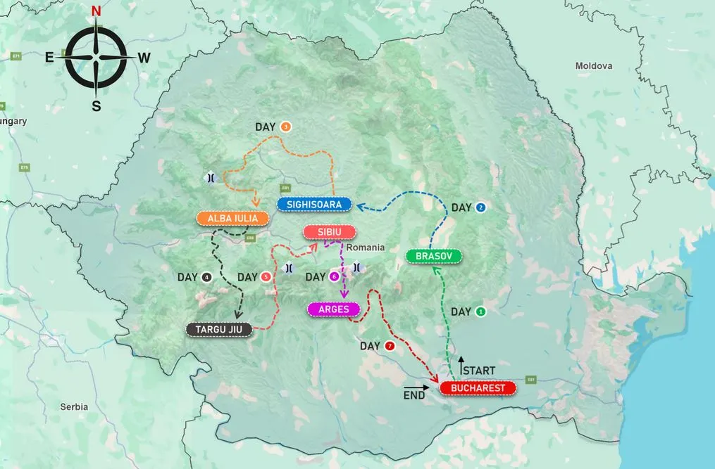 itinéraire road trip moto roumanie