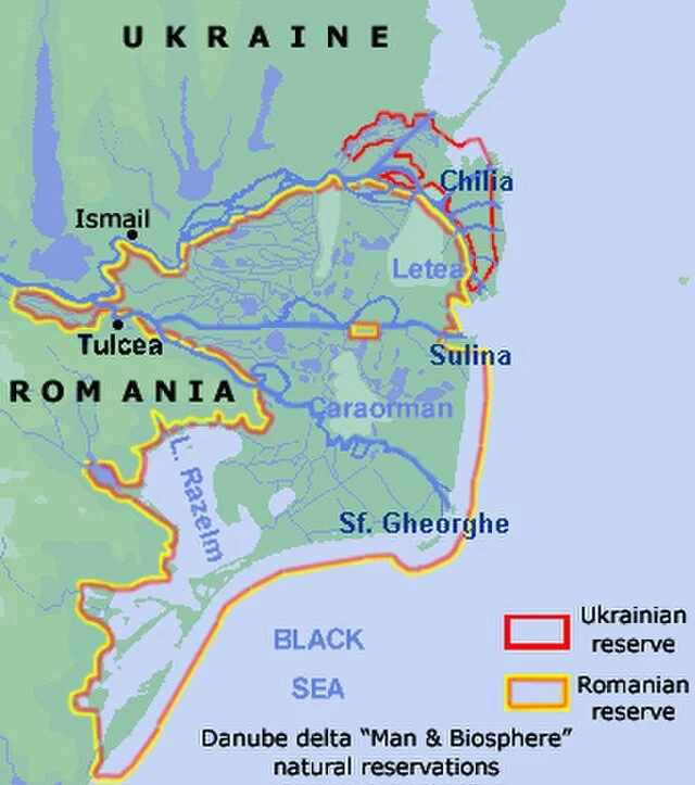 carte du Delta du Danube