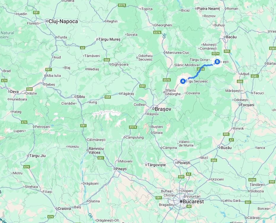 pasul oituz sur la carte