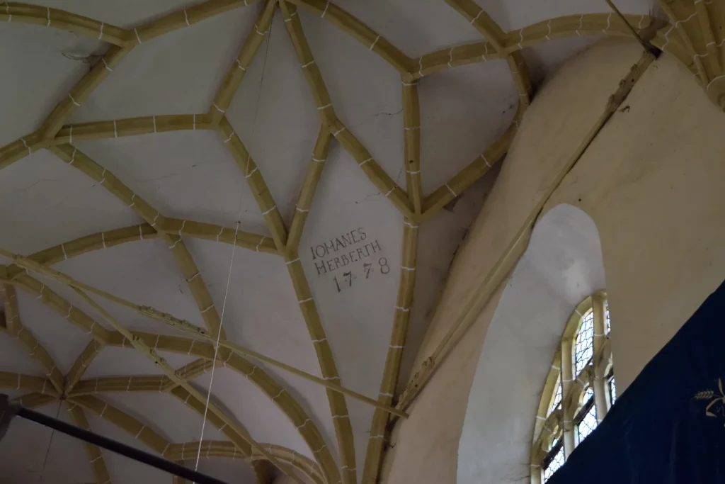 la voute de l'église de Biertan